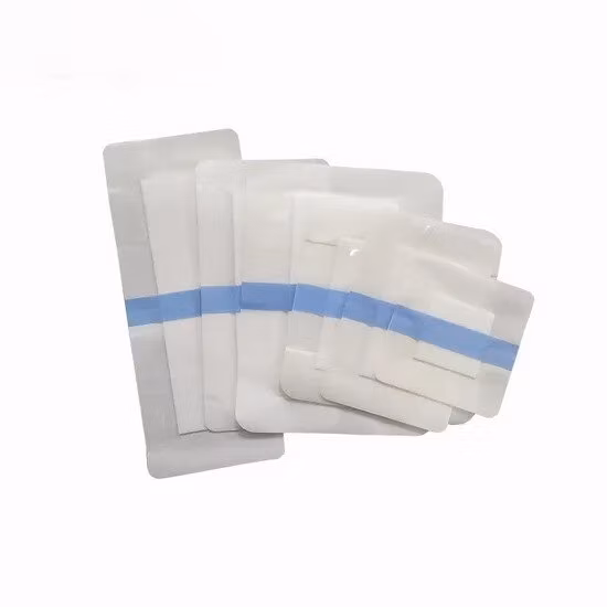Curativo de filme transparente esterilizado médico com estilos de moldura, almofada, IV, etc em tamanhos diferentes