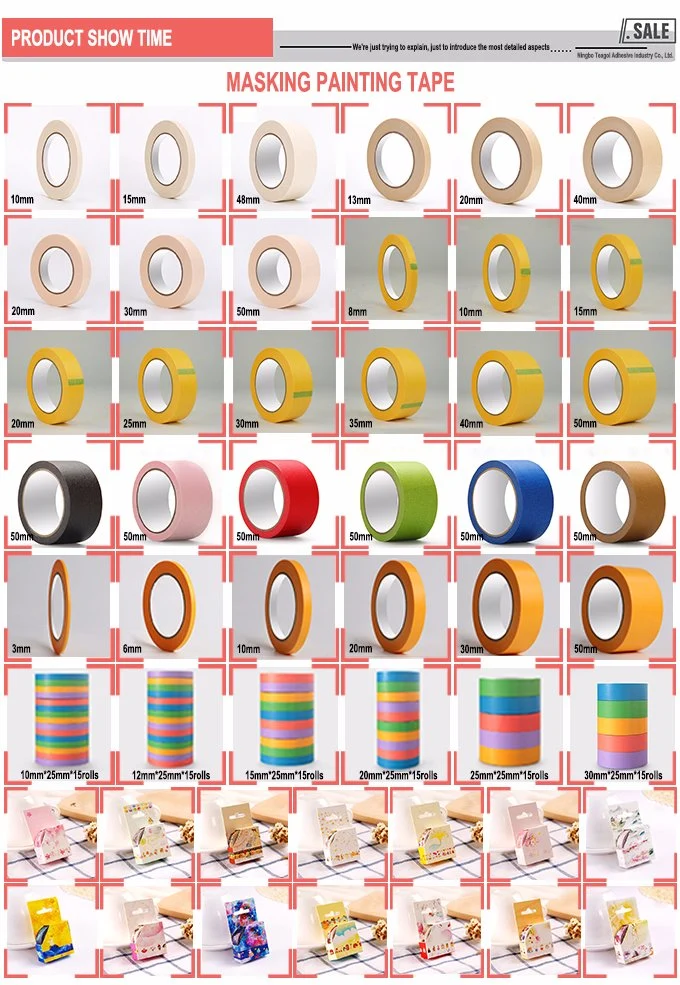 High Temperature Crepe Paper Adhesive Masking Tape China