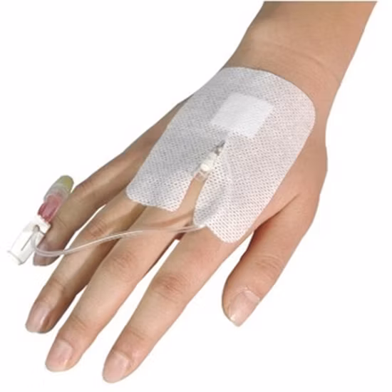 Curativo de filme PU para tratamento de feridas de uso médico com almofada absorvente não tecida
